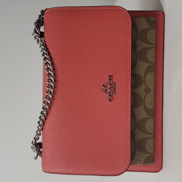 Coach 91019 Klare Crossbody In Signature Canvas SV/KHAKI/TANGERINE (Last One) - Picture 2 of 16